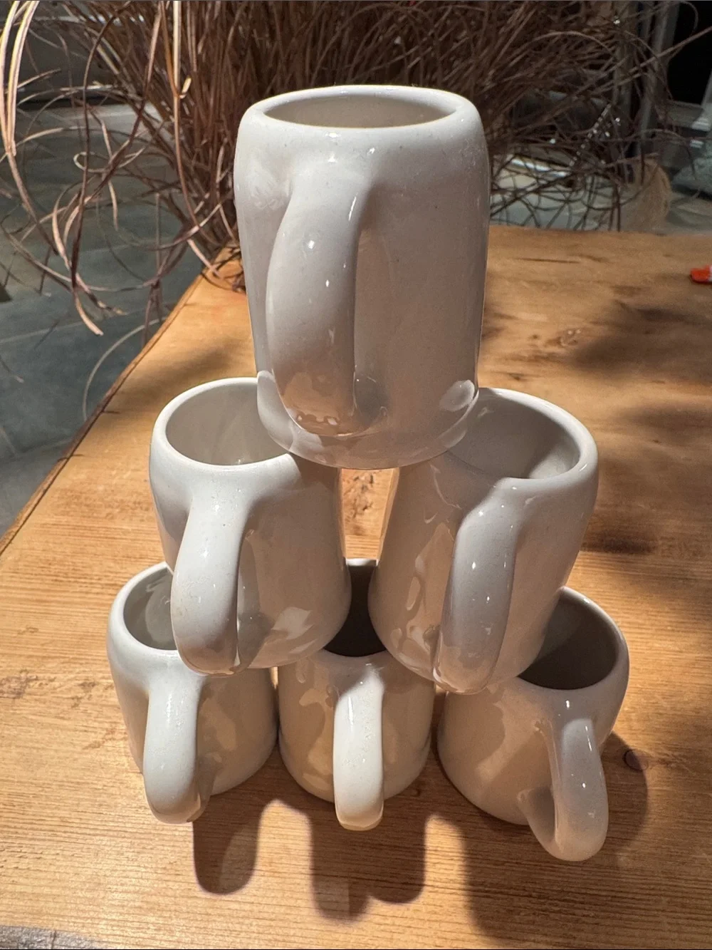 Vintage Ceramic Beer Mug Set - Assorted Brewery Logos 2.5” each